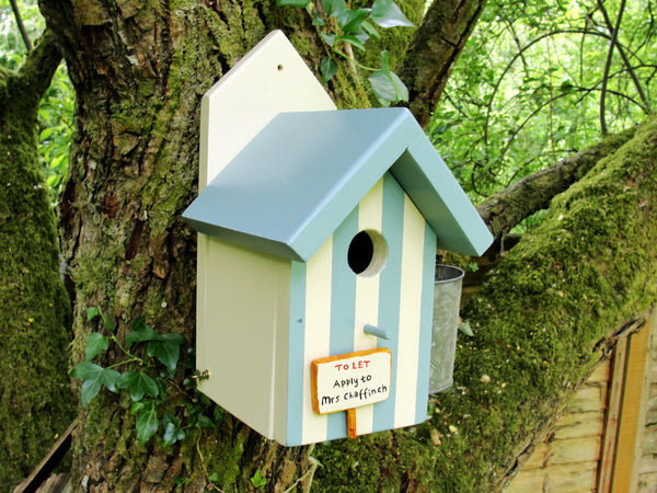 Personalised Handcrafted Personalised Beach Hut Bird House